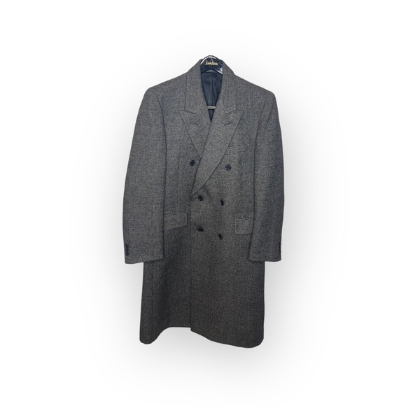 Yves Saint Laurent Other - Vintage: YSL Yves Saint Laurent ♕ Wool Full Length Trench Coat ♕ Herringbone ♕